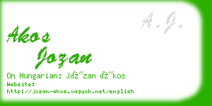 akos jozan business card